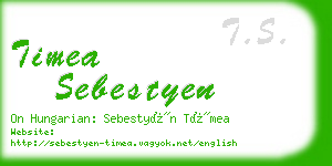 timea sebestyen business card